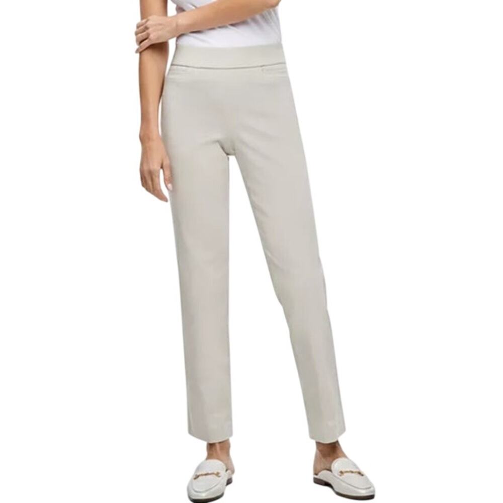 JM Collection Women's Plus Size High-Rise Pull-On Slim-Leg Pants Stonewall Tan